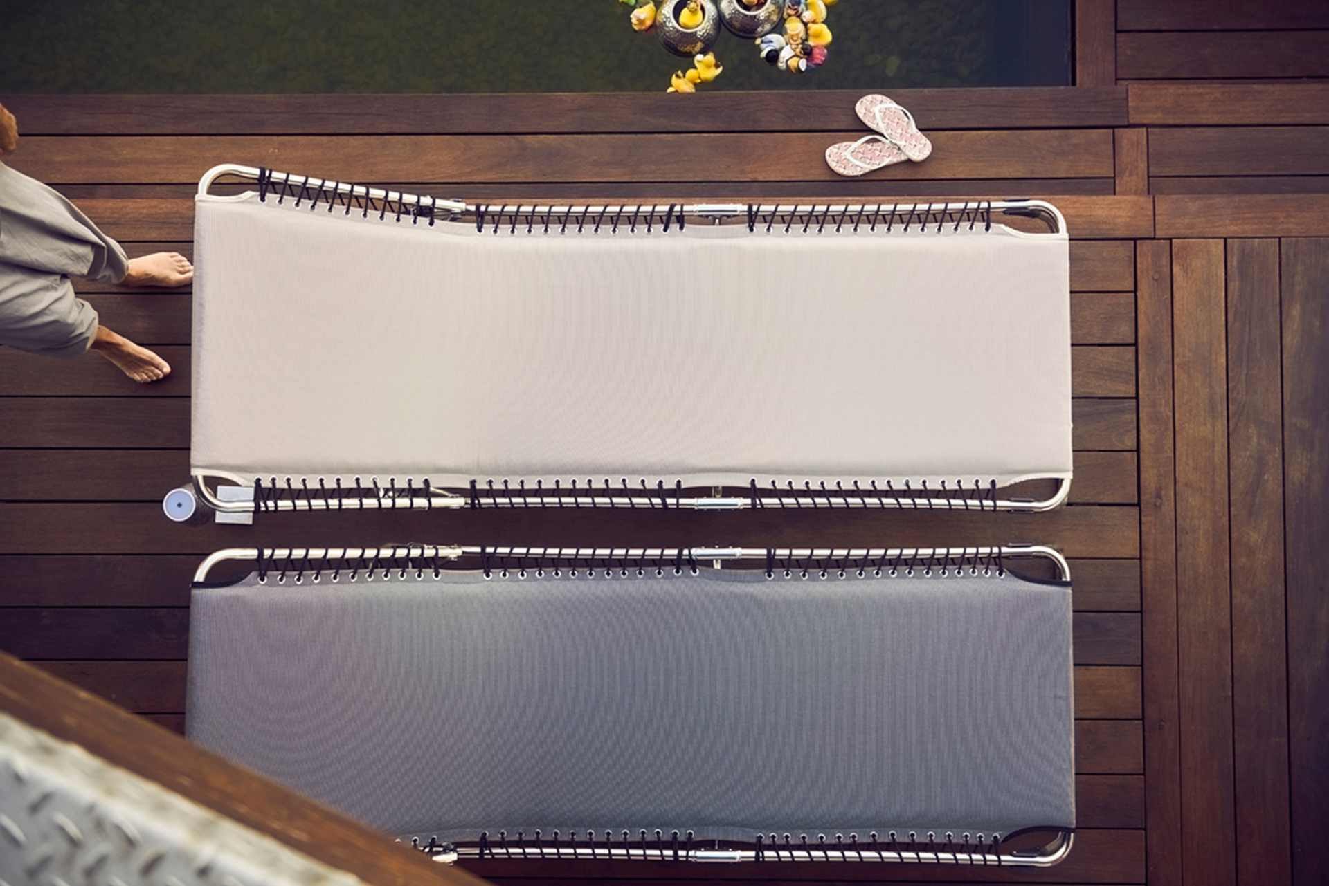 Fiam Gartenliege Amigo SOFT-XXL aus Aluminium, Natur, 3-fach verstellbare Rückenlehne