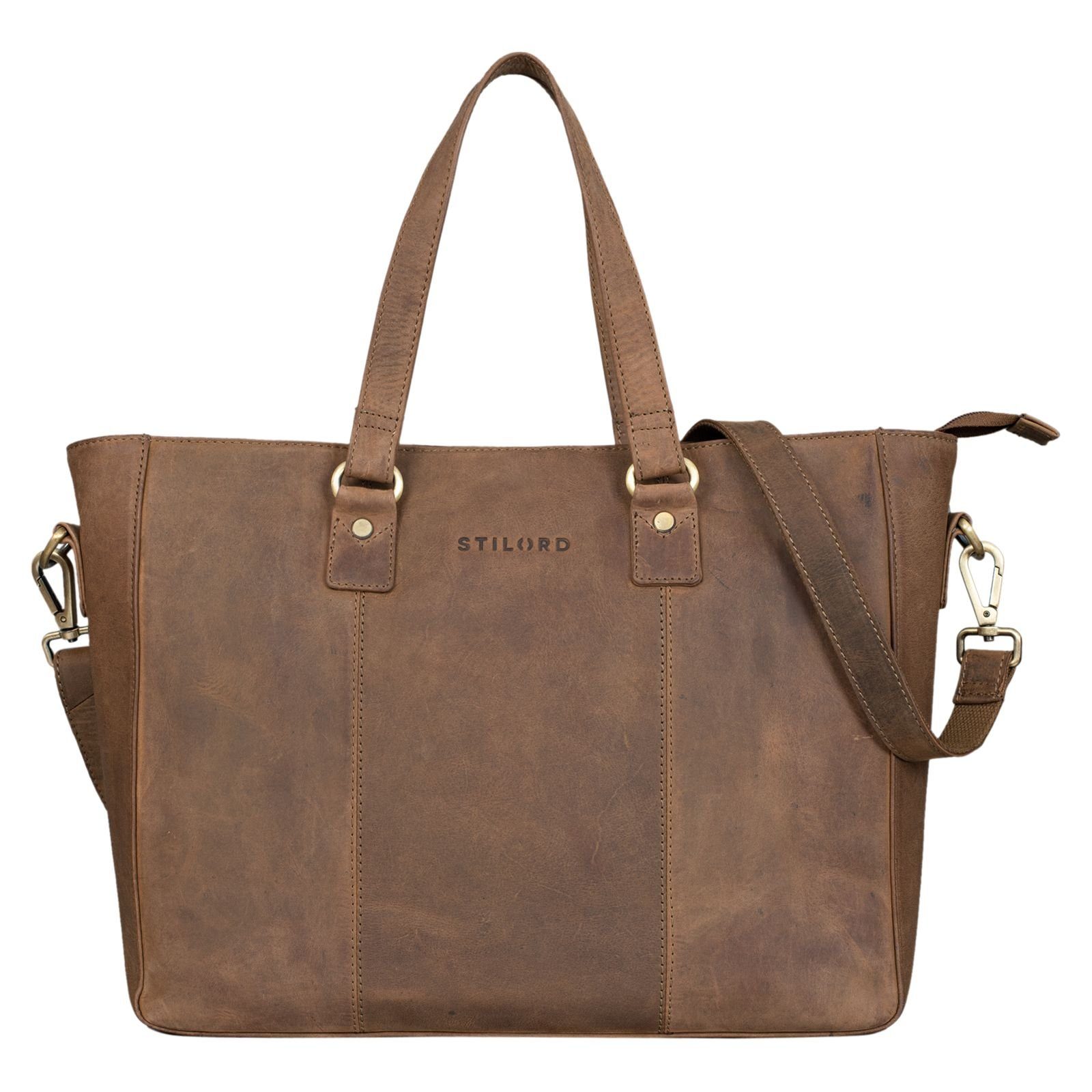 STILORD Handtasche "Emmeline" Shopper Tasche Leder Business Damen Aktentasche