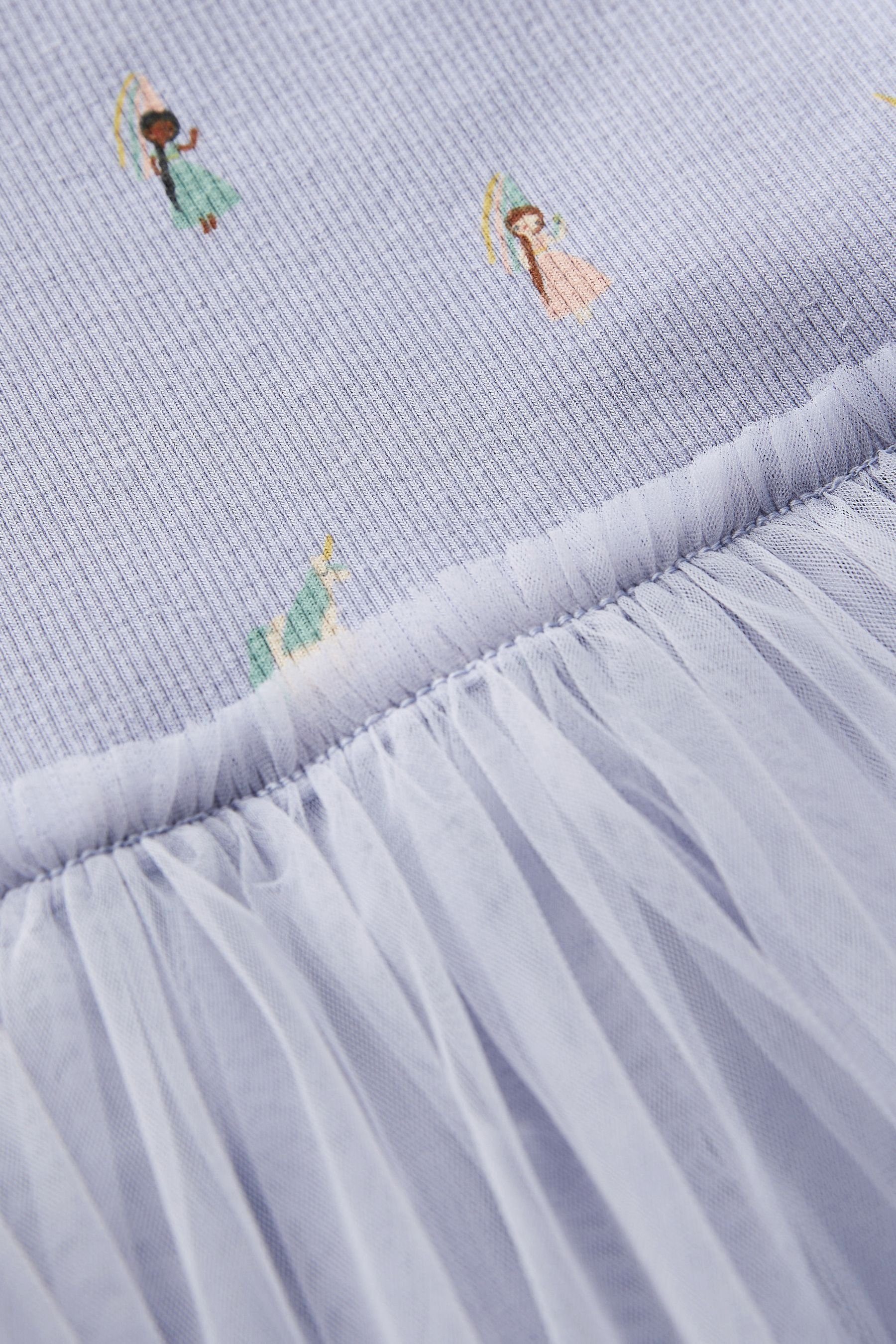 Print Langärmeliges Next Tüllkleid mit (1-tlg) Tutu-Kleid Purple