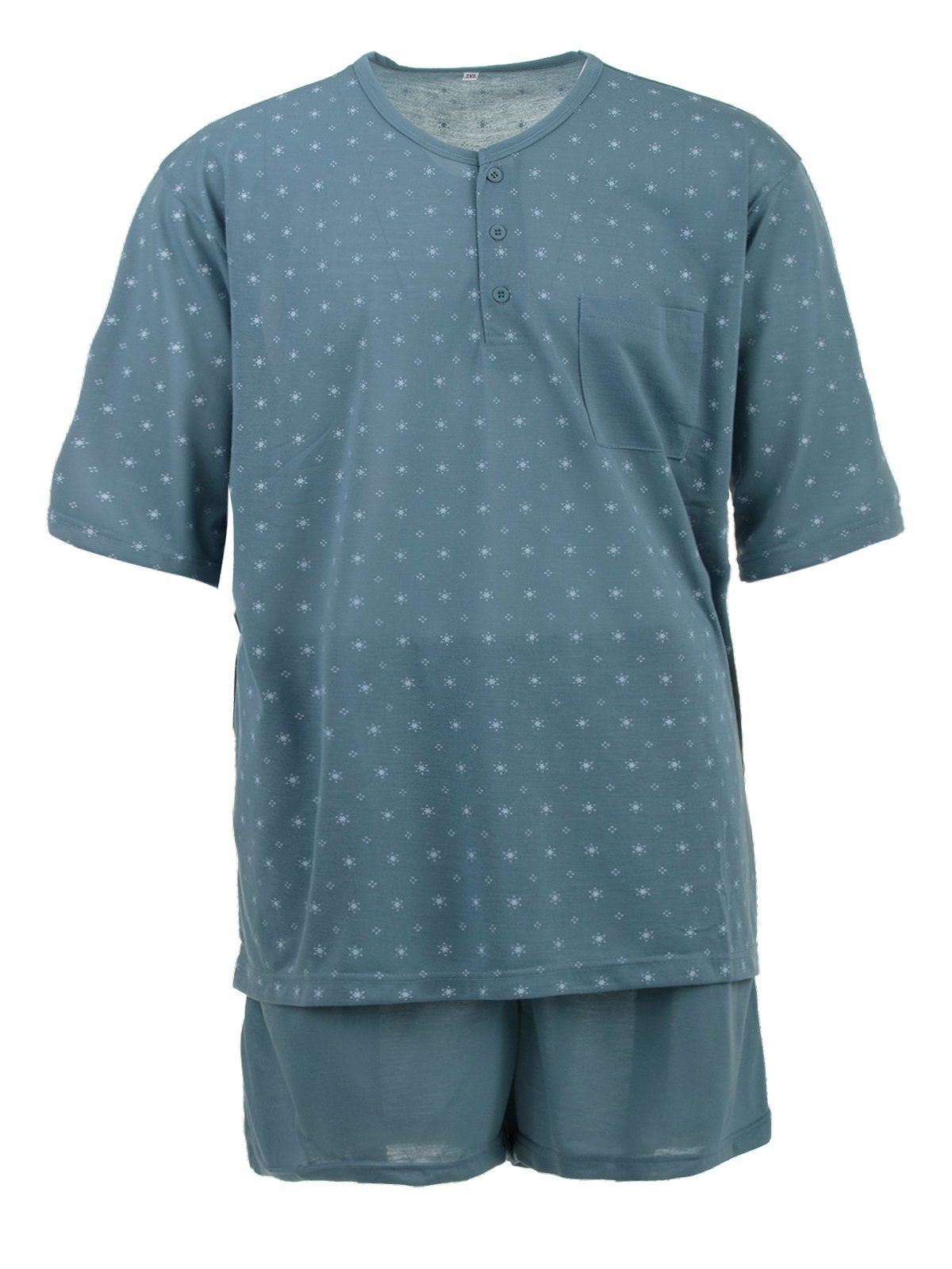 Lucky Schlafanzug Pyjama Set Shorty - Sonne grün