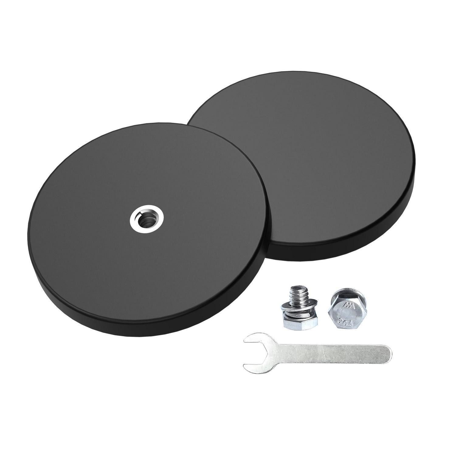 LuxusKollektion Magnethalter Magnet 30kg 1/4-20 Innengewinde gummiert (2-St)
