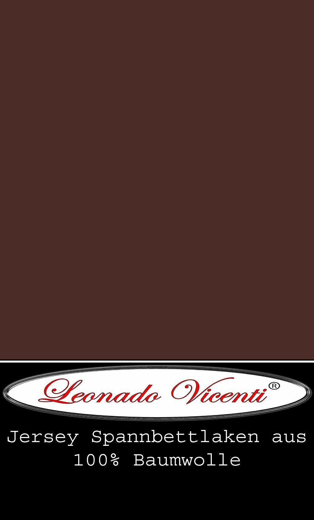 Leonado Vicenti Spannbettlaken Baumwolle Bettlaken auch für Boxspringbetten, Jersey, Gummizug: rundum, (1 Stück), Einfarbig mit Rundumgummi