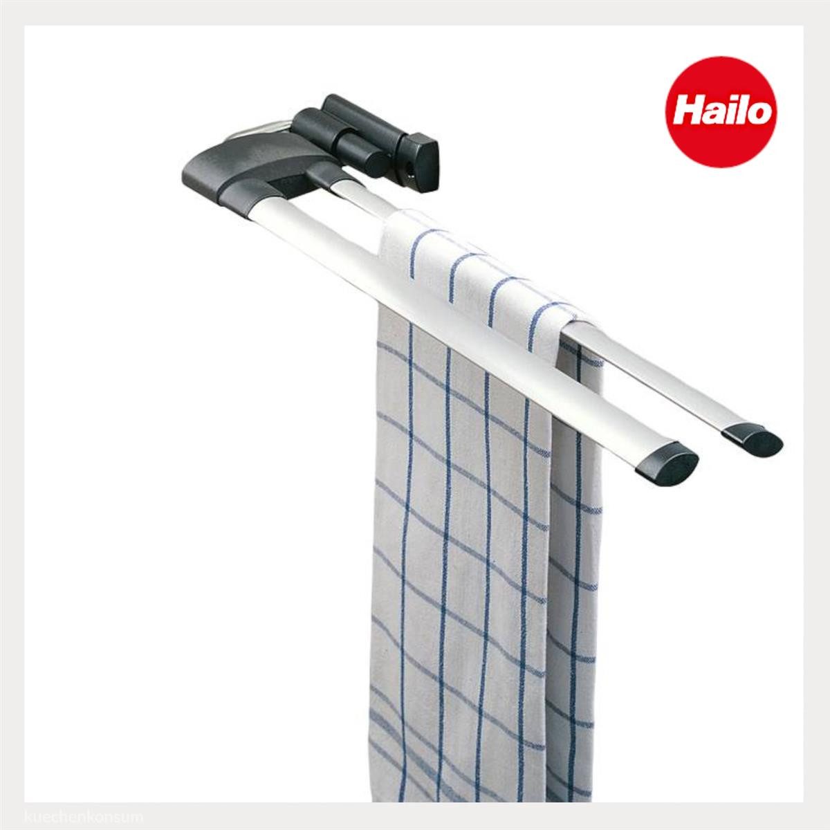 Hailo Teleskop-Handtuchhalter Hailo Handtuchhalter 3132101 Secco Alu Line Aluminium 2-armig, ausziehbar
