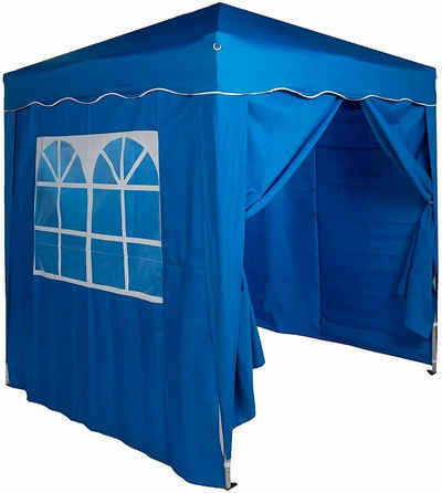 Defactoshop Faltpavillon Faltpavillon Klappzelt 2x2m Zelt + 4 Seiten Wasserdicht, mit 4 Seitenteilen, 200x200 cm