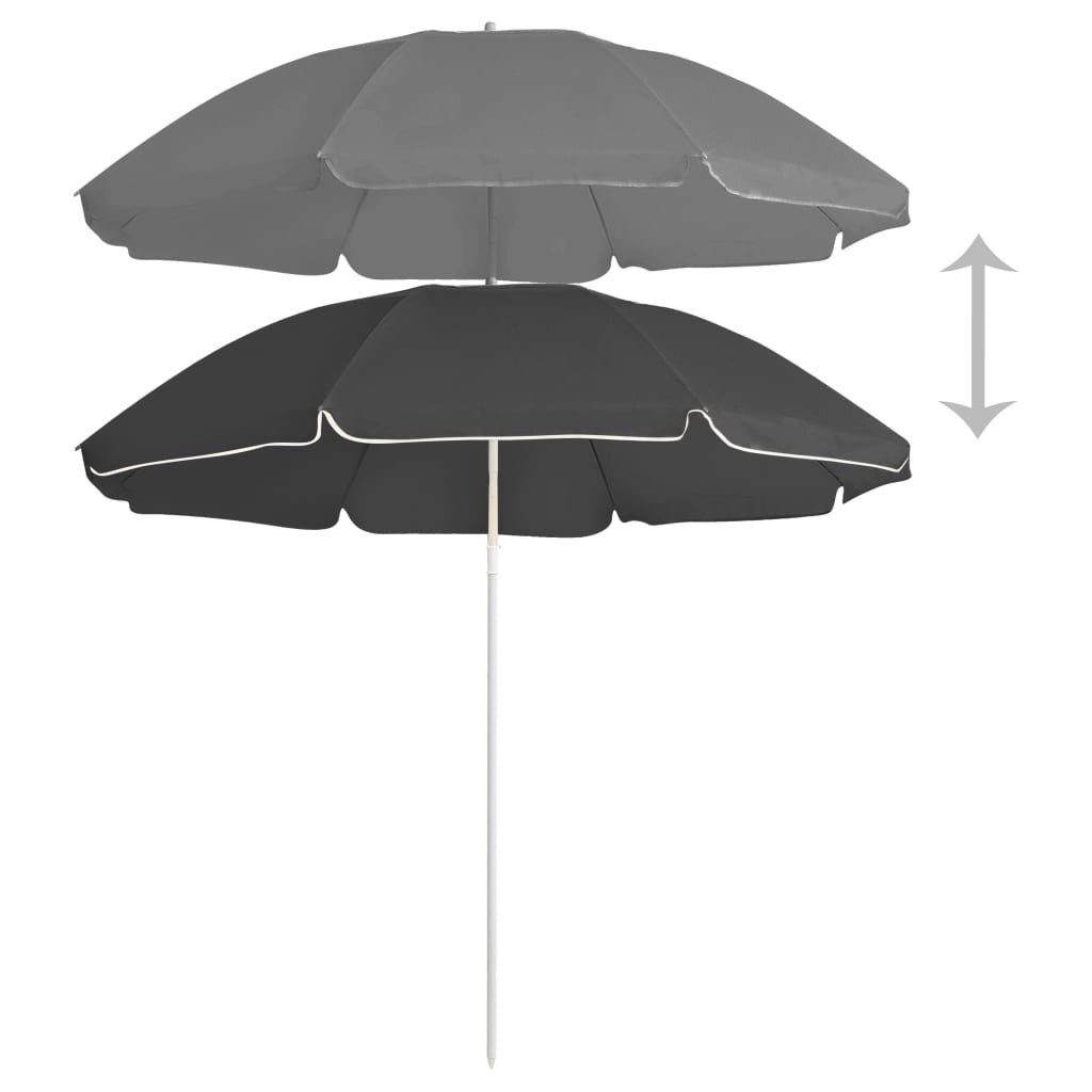 vidaXL Sonnenschirm Sonnenschirm mit Stahlmast Anthrazit günstig online kaufen