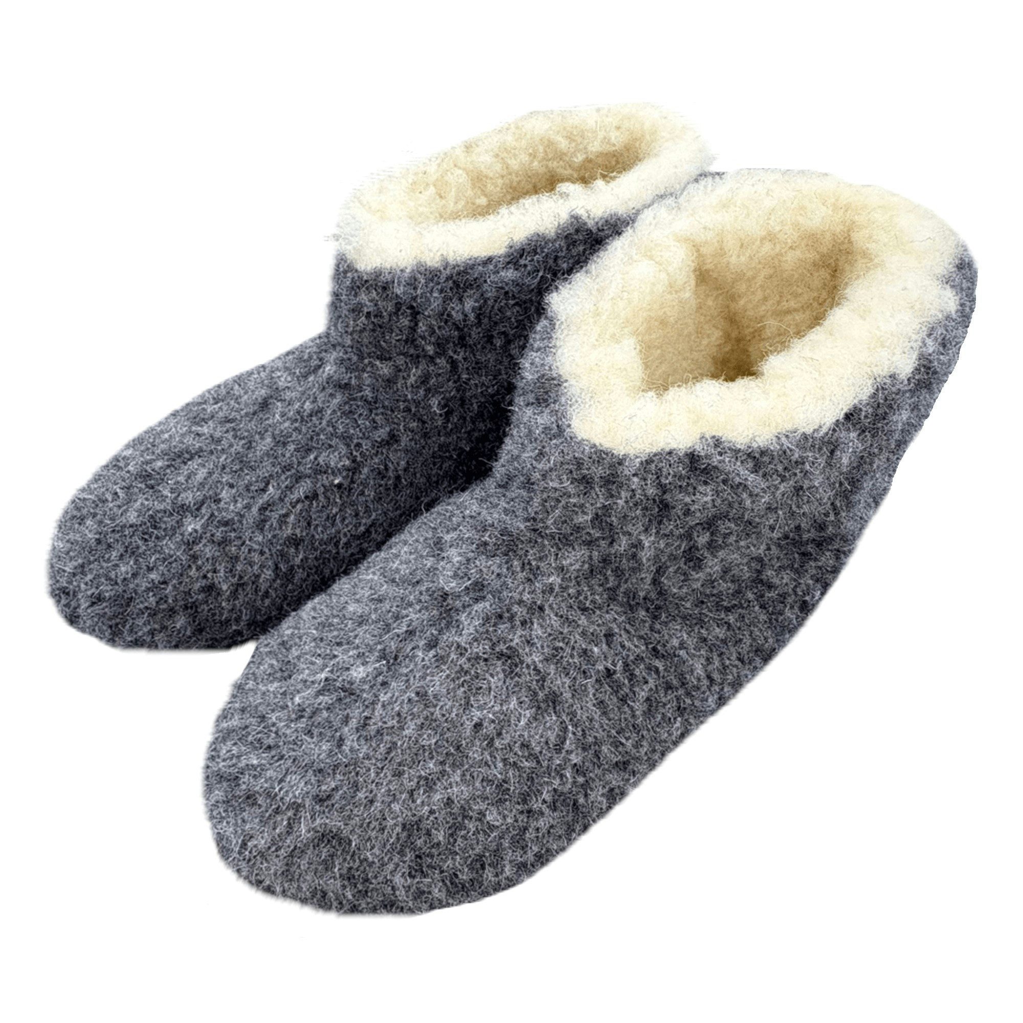 em-ka Hüttenschuhe Schurwolle Lammwolle Winter Warme Wollsocke Hausschuhe Hausschuh Füßwarmer für Damen und Herren Naturprodukt aus Schafwolle