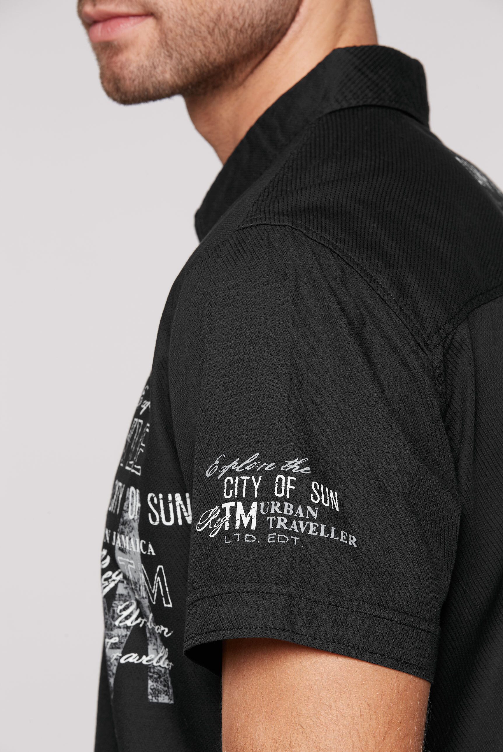 CAMP DAVID Kurzarmhemd mit Webstruktur