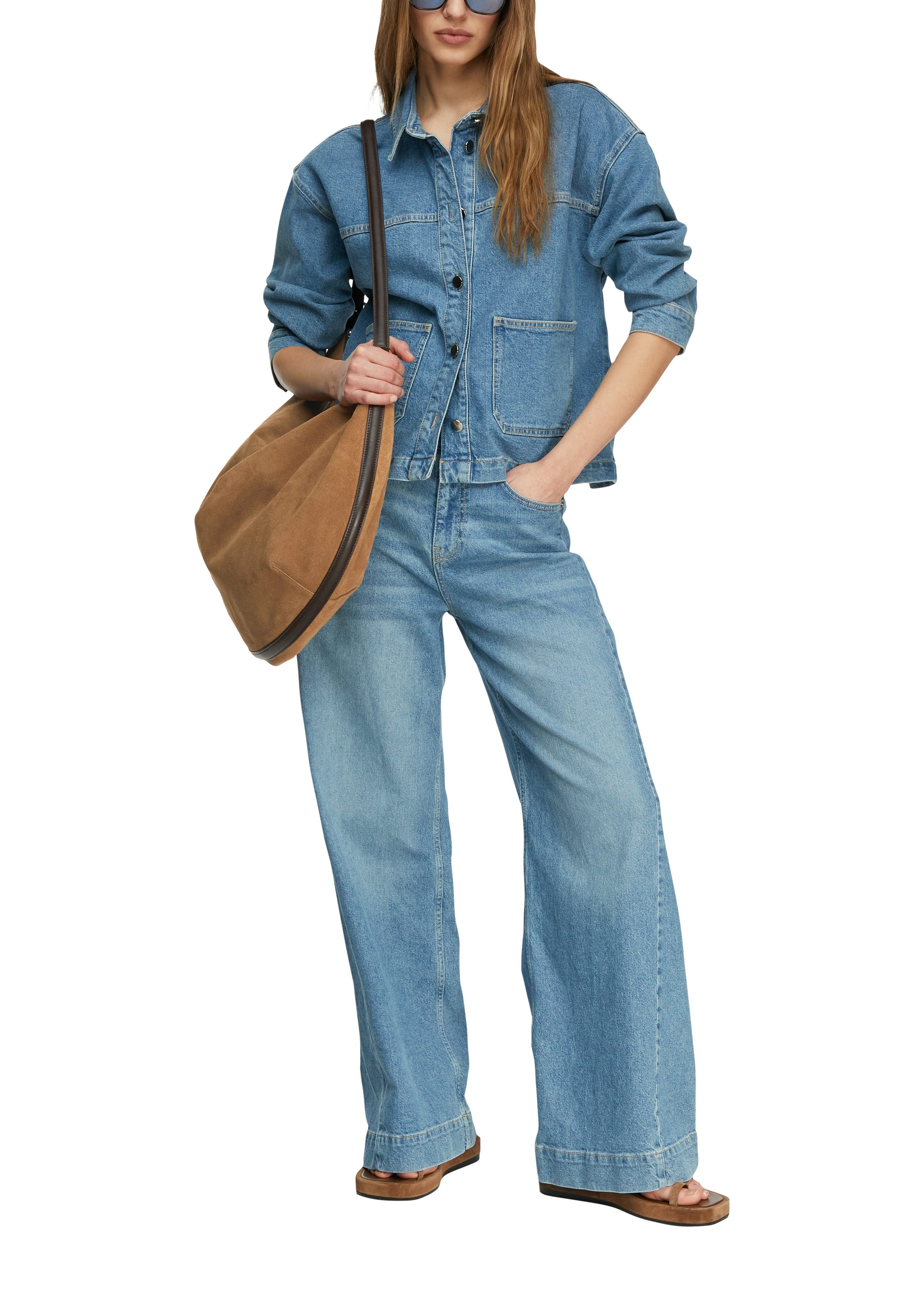 comma Jeansjacke mit Taschen