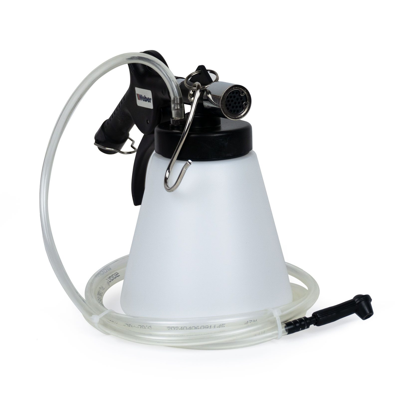 Weber GmbH U-Brake Vakuum Bremsentlüftungs-Set (Set, incl. Nachfüllbehälter, Schlauch, 1 Metallanschluss, 4 Steckverbinder), Fassungsvermögen 1L, mit Füllflasche
