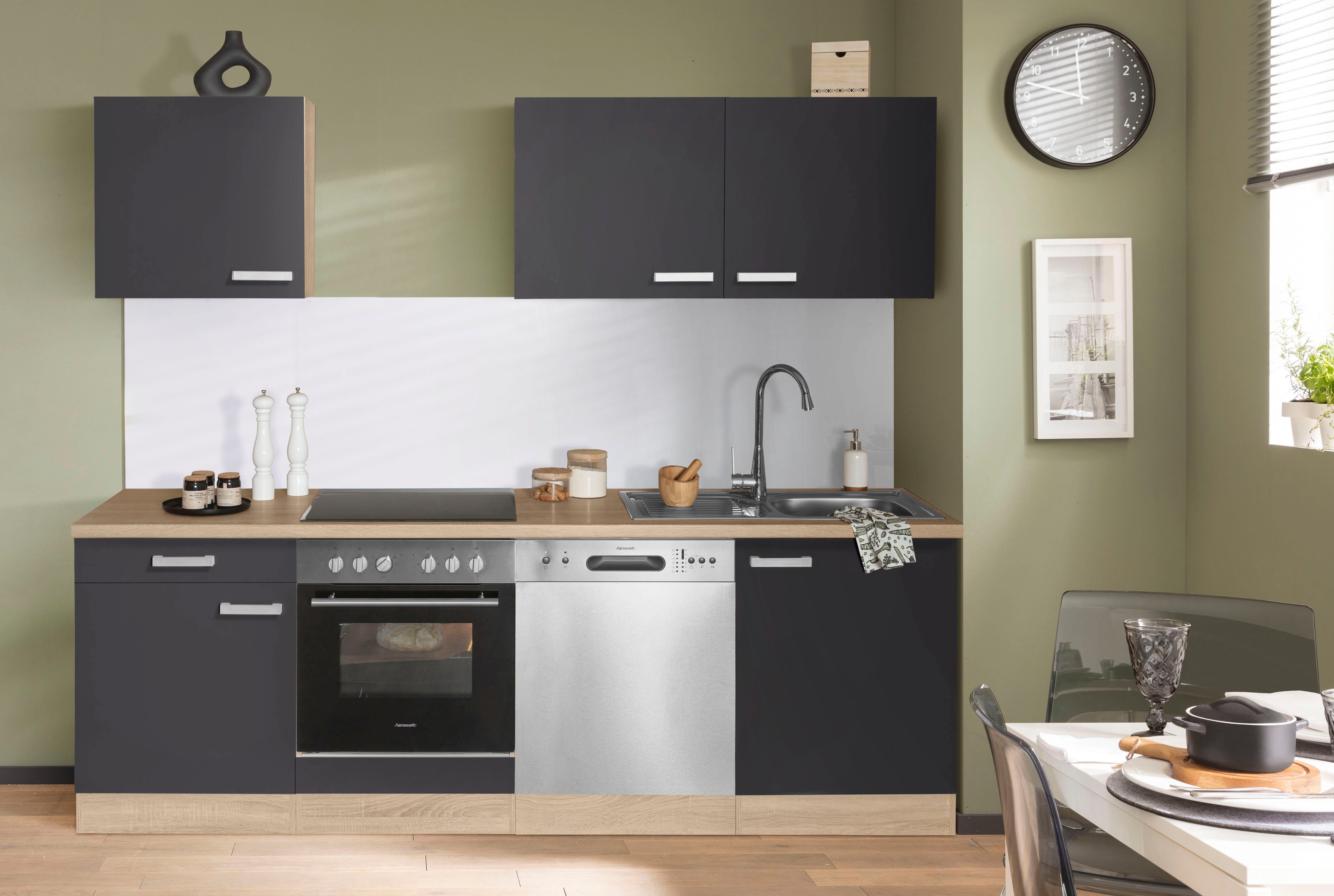 OPTIFIT Küchenzeile Leer Breite 240 cm, mit Hanseatic E-Geräten, inkl. Gesc günstig online kaufen