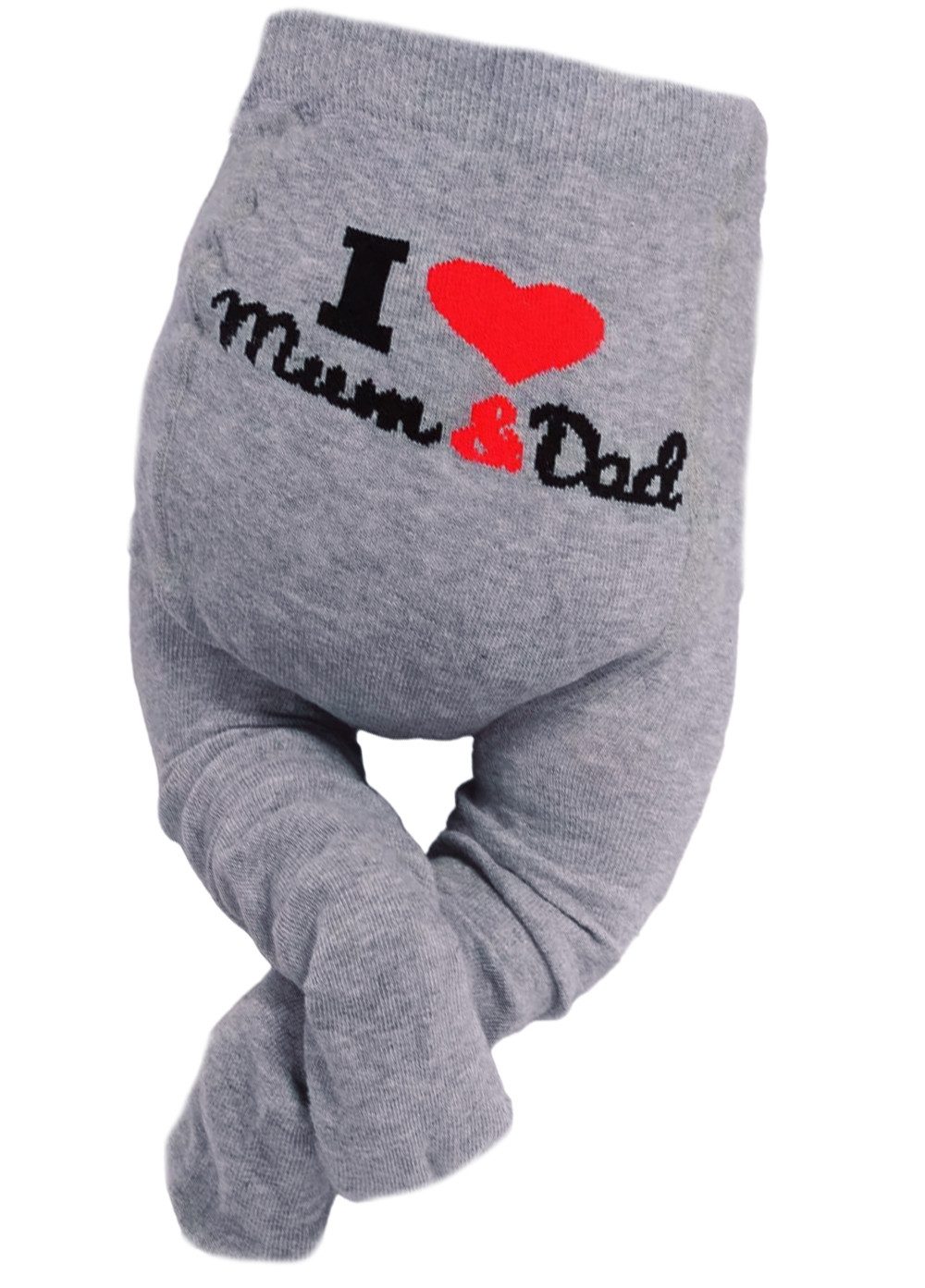 Strumpfhose Baby Strumpfhose in Grau mit Herzchen auf dem Po