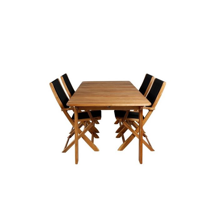 ebuy24 Garten-Essgruppe Marion Gartenset Tisch 90x180cm und 4 Stühle Peter