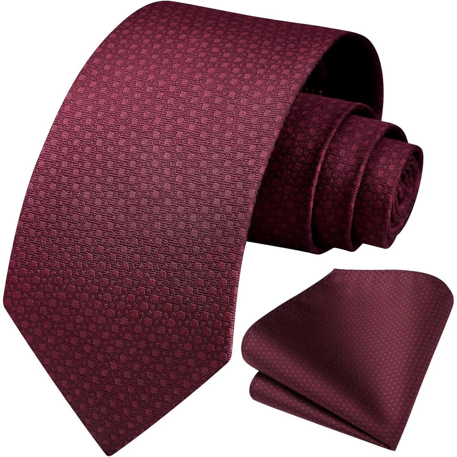 LuxusKollektion Krawatte Krawatte Herren Hochzeit Einstecktuch Set Plaid Bu günstig online kaufen