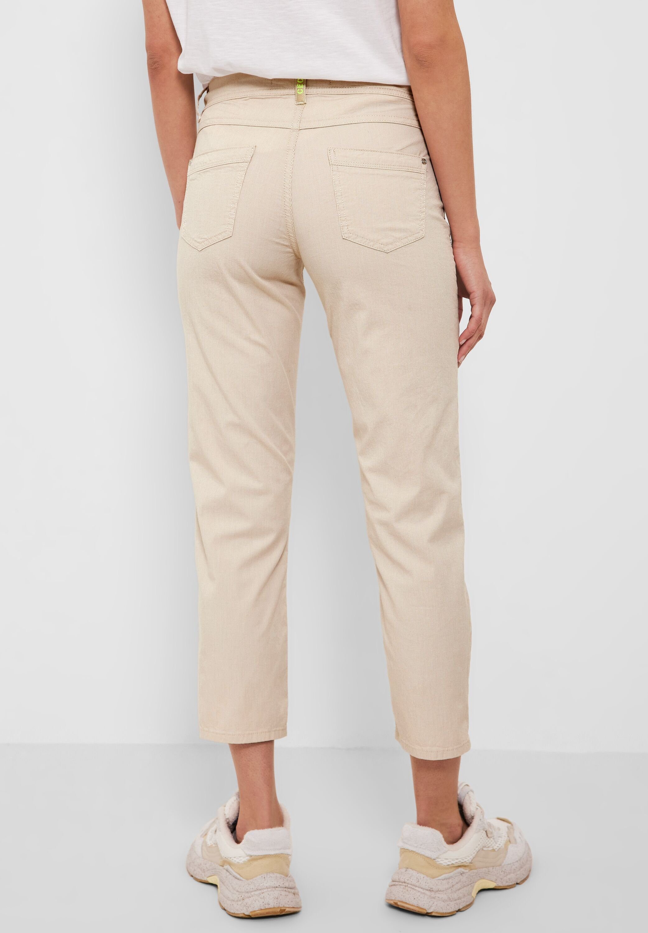 Style authentic beige Stoffhose Cecil 4-Pocket