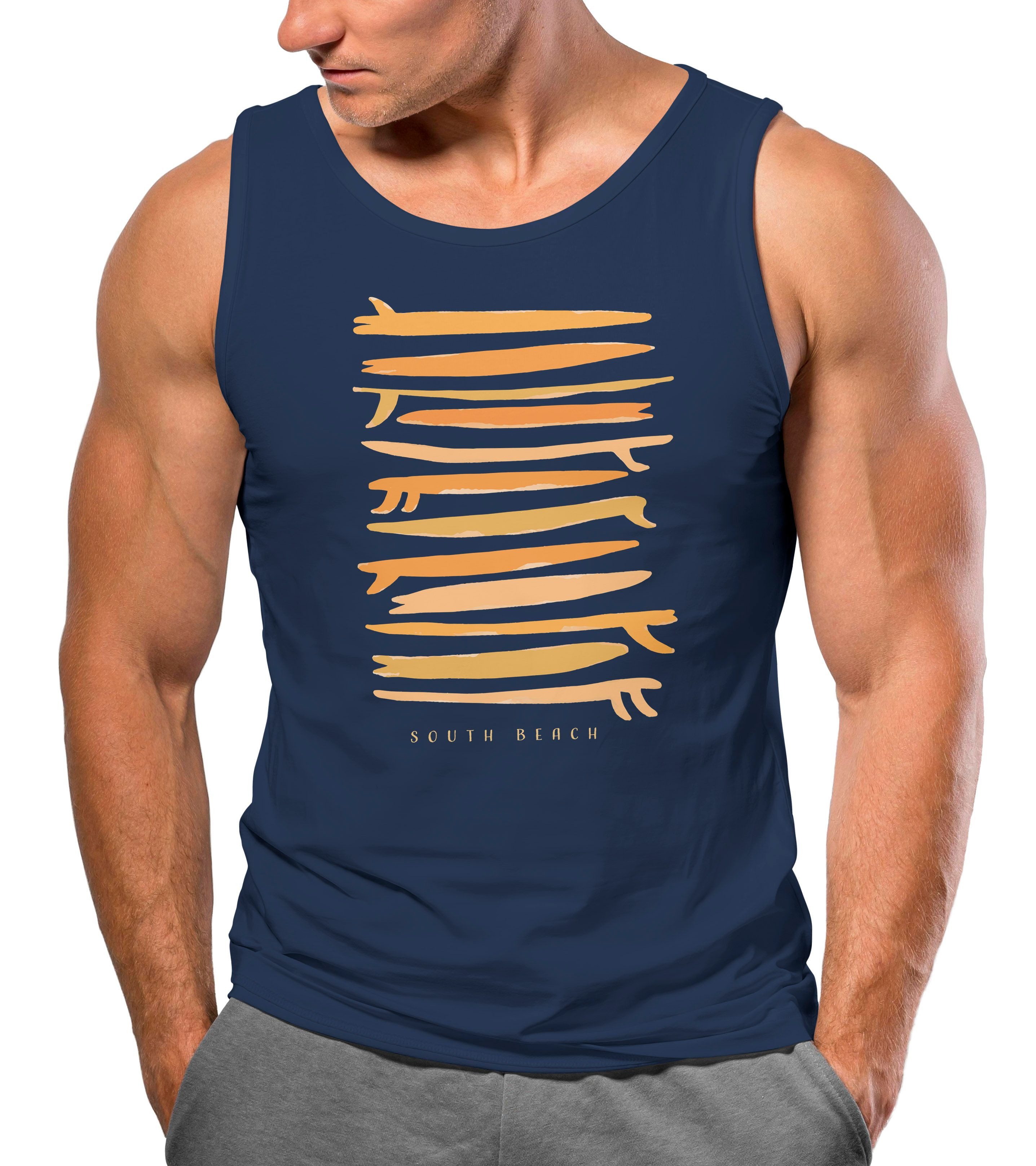 Neverless Tanktop Herren Tank-Top Surfboards South günstig online kaufen