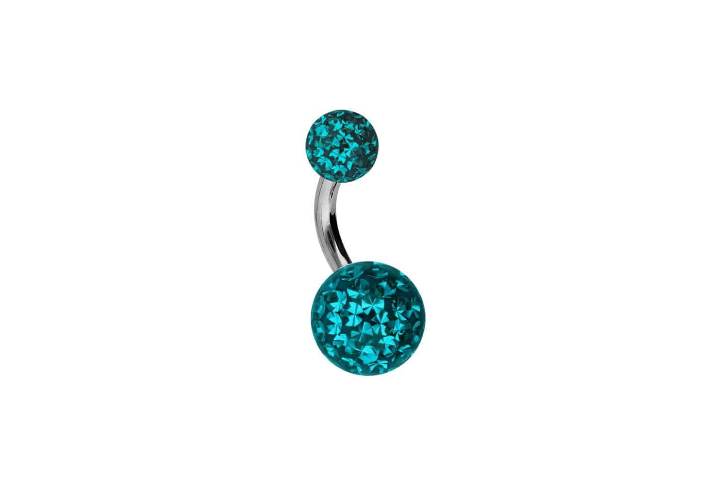 PIERCINGLINE Bauchnabelpiercing Chirurgenstahl Bananabell EPOXY-KUGELN (Bananabells, 1-tlg)
