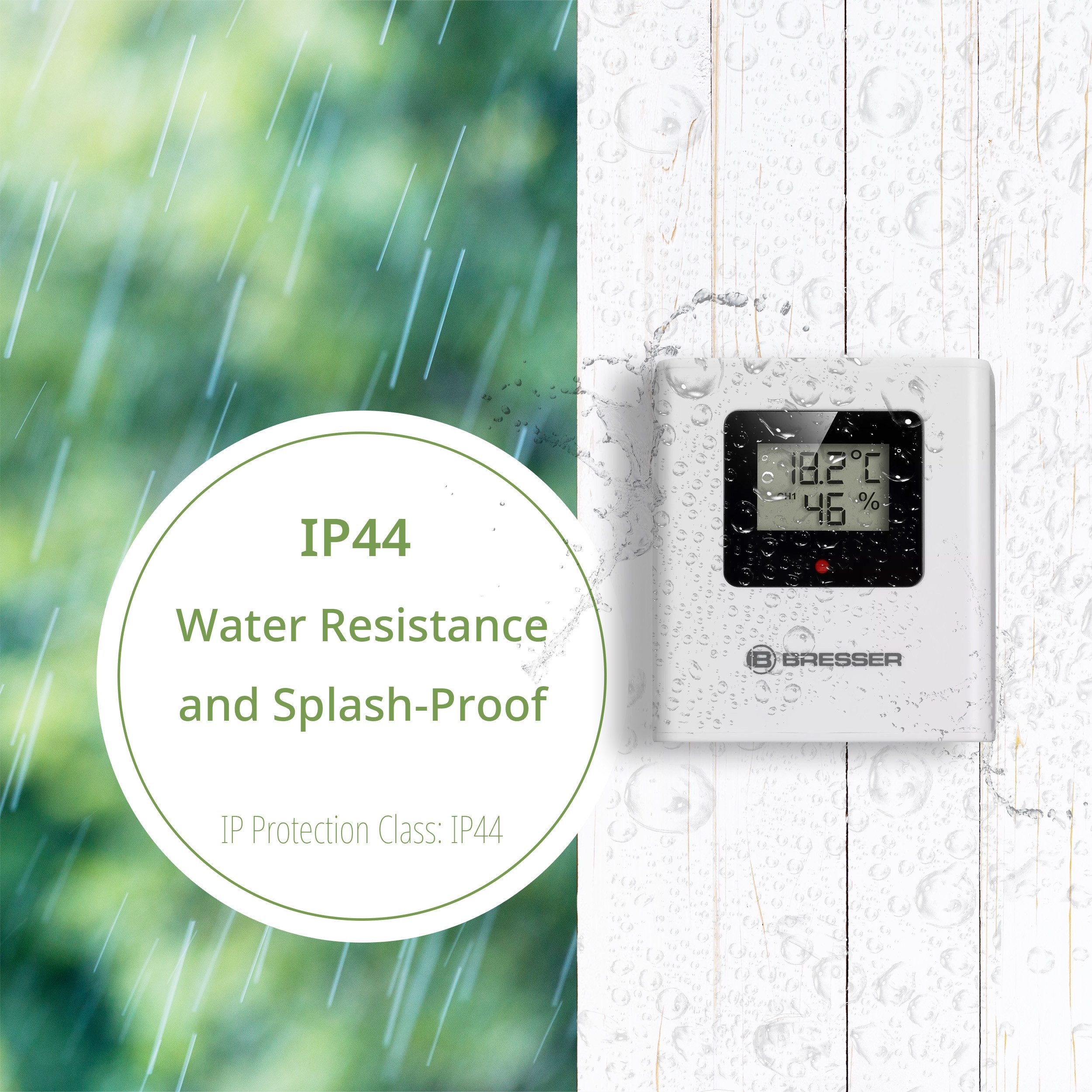 BRESSER BRESSER Funk-Farbwetterstation mit rahmenlosem Display Wetterstation