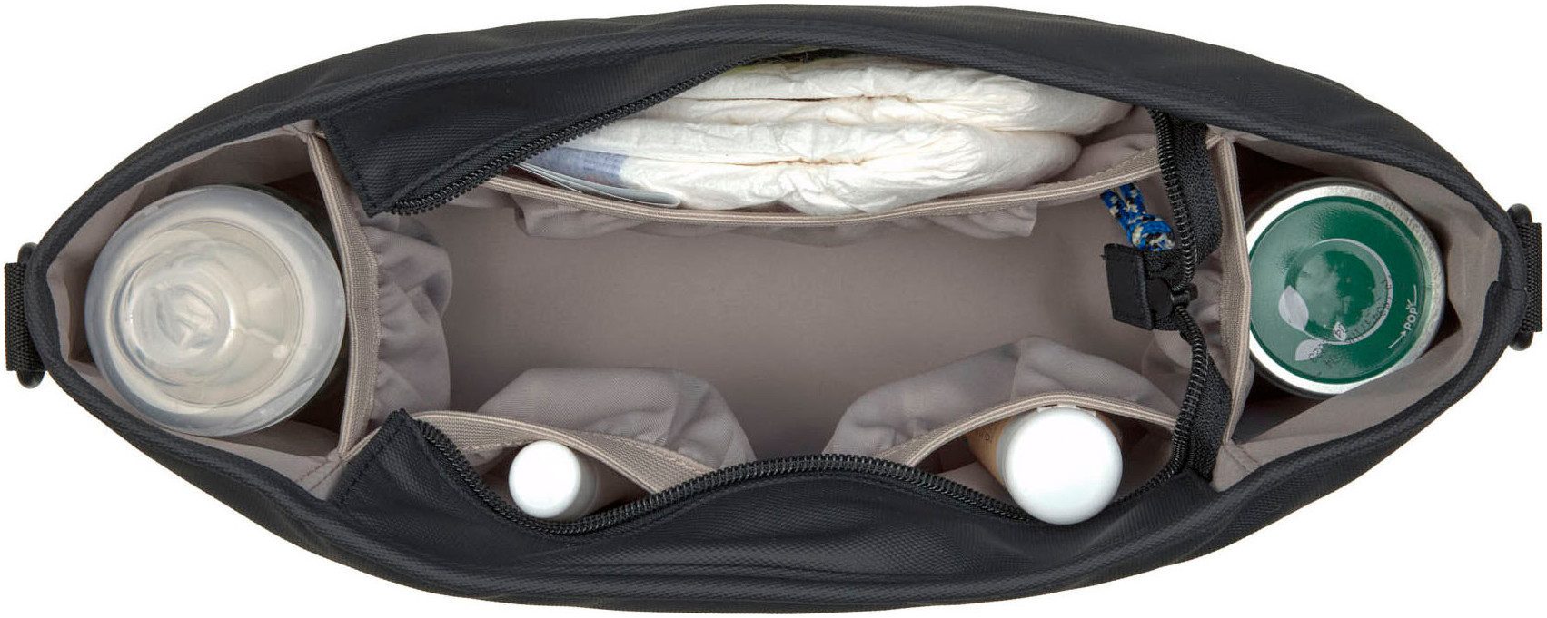 LÄSSIG Kinderwagen-Tasche Green Label, Buggy Organizer, black, für Kinderwagen oder Buggy