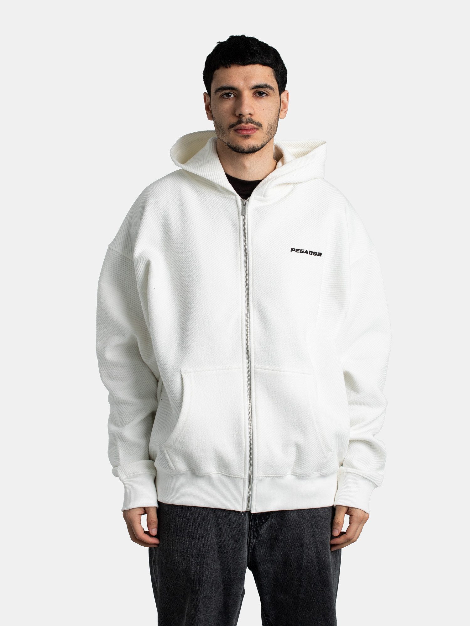 PEGADOR Kapuzensweatjacke Pegador Tate Structured Oversized Sweat Jacket