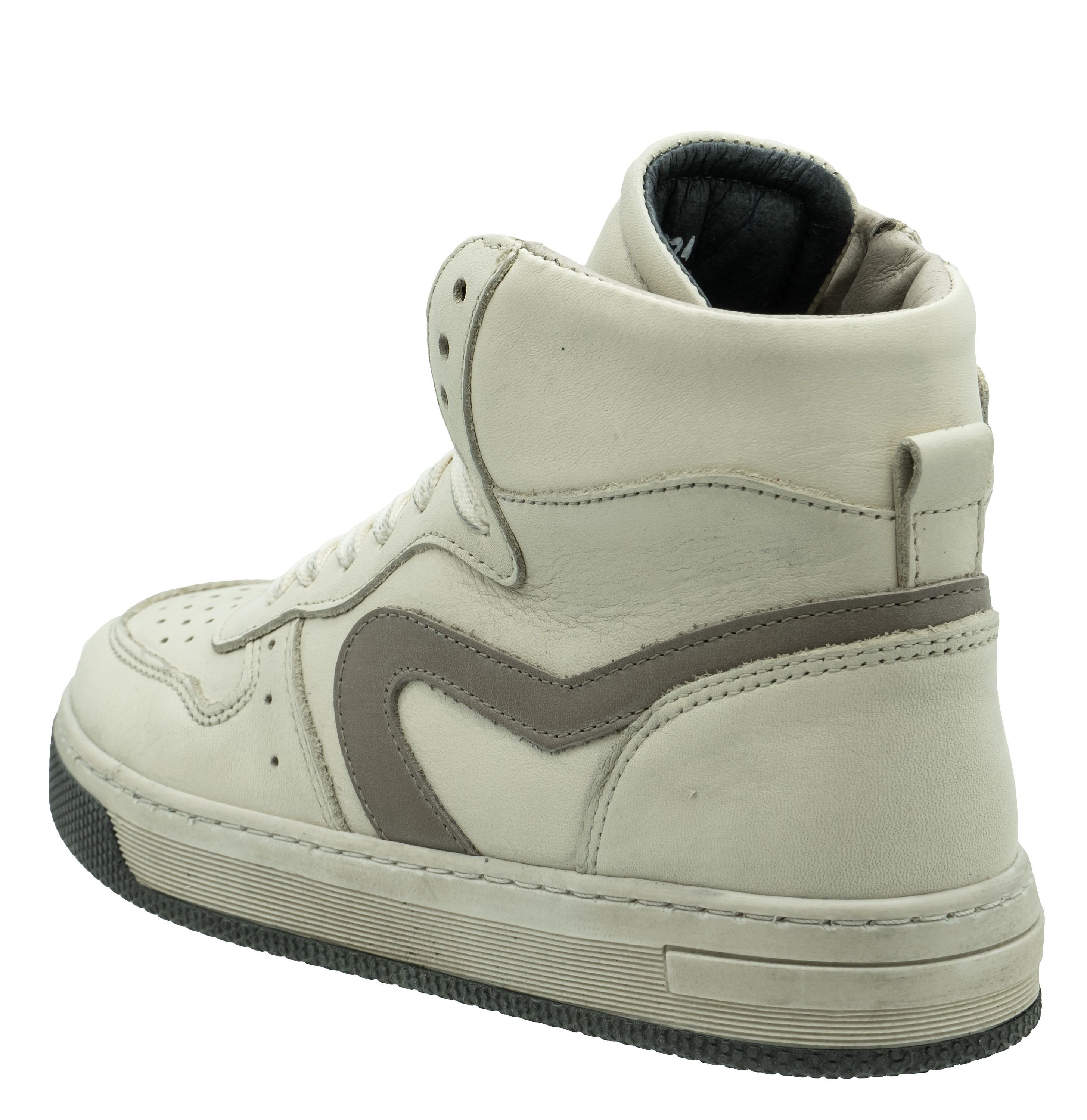 Hip Shoes Style Sneaker HIP hohe Sneaker Leder Beige Unisex-Kinder H1301