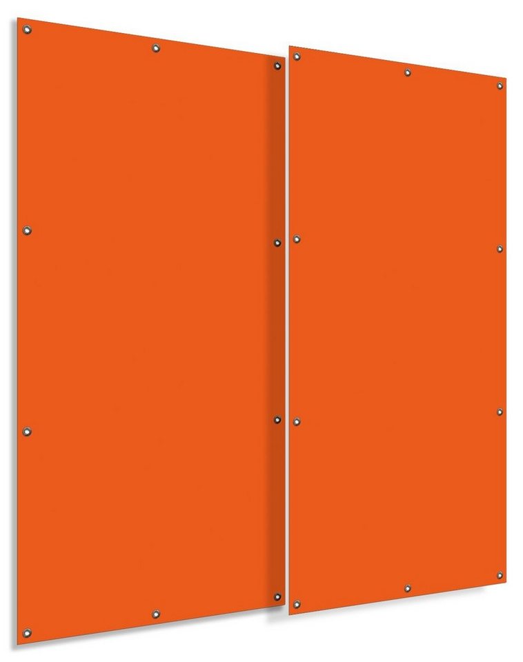 Thumbnail - Wallario Sichtschutzzaunmatten Orange, 2-teilig