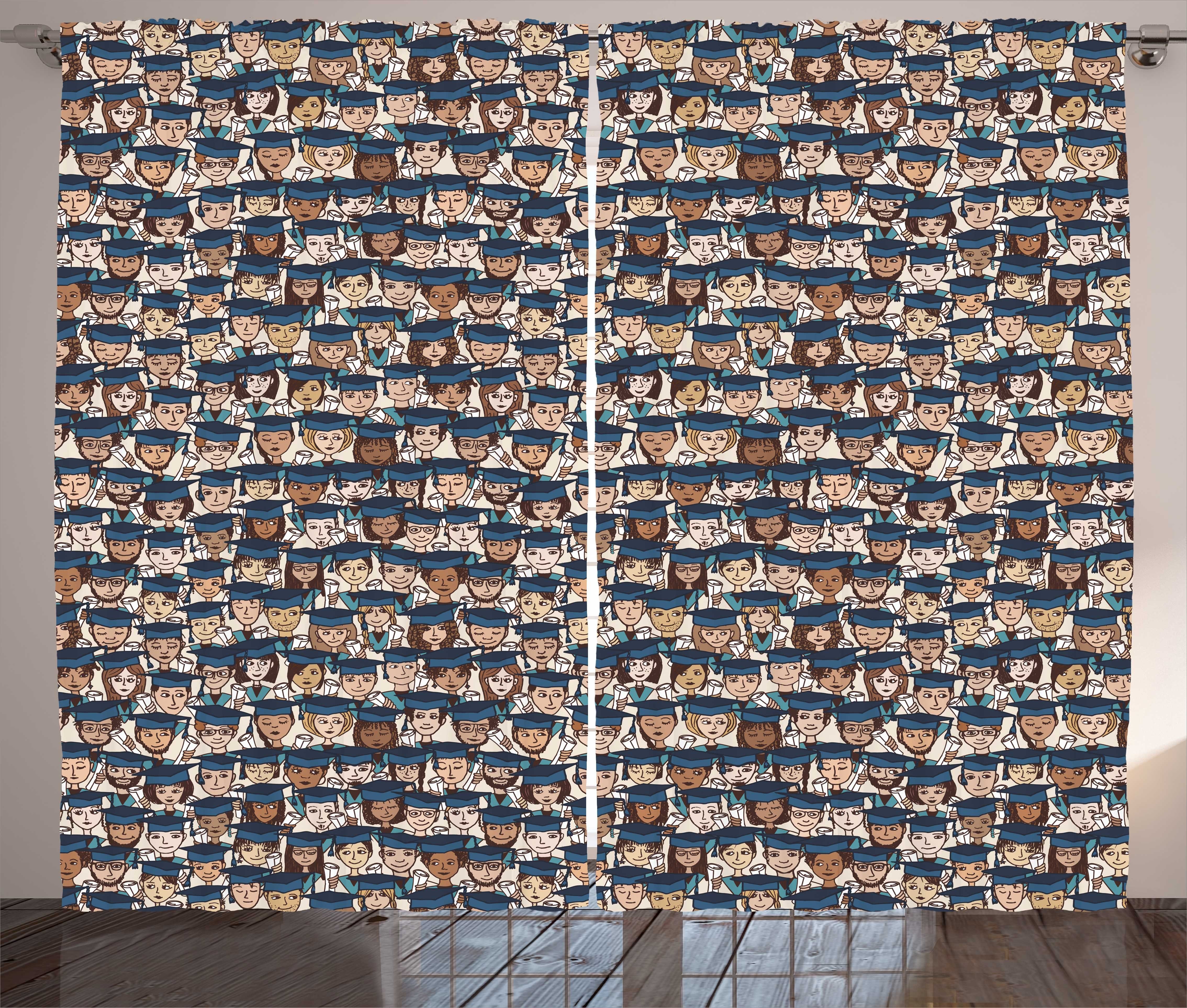 Collage Vorhang Studenten mit Abschluss Gardine Cartoon Schlaufen Abakuhaus, Kräuselband Haken, und Schlafzimmer