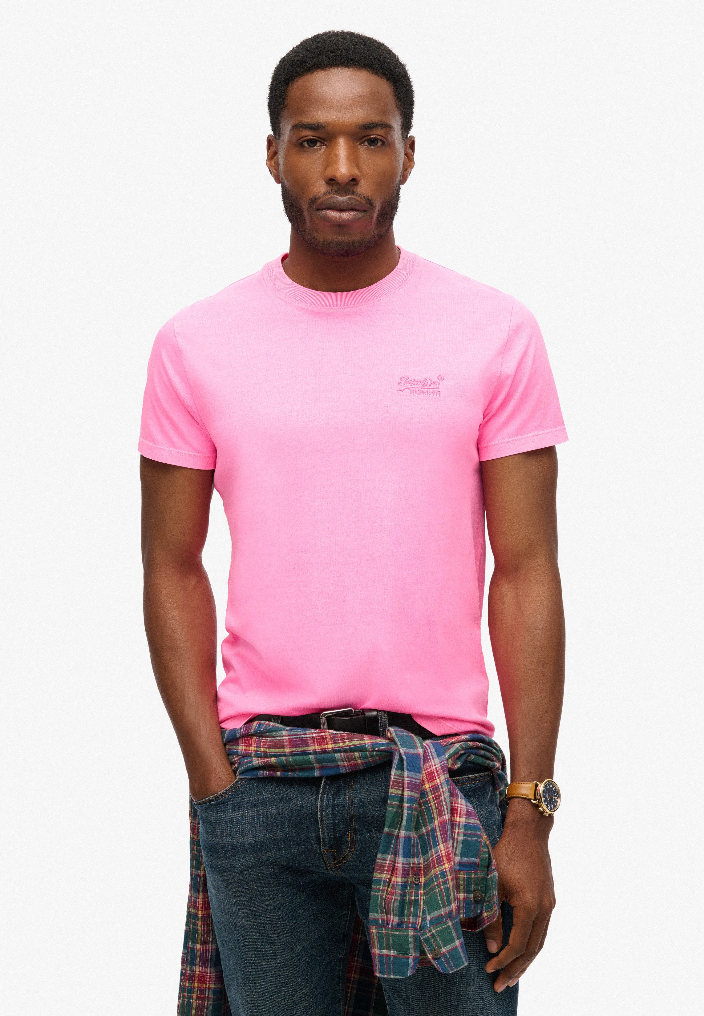 Superdry Rundhalsshirt ESSENTIAL LOGO EMB NEON günstig online kaufen