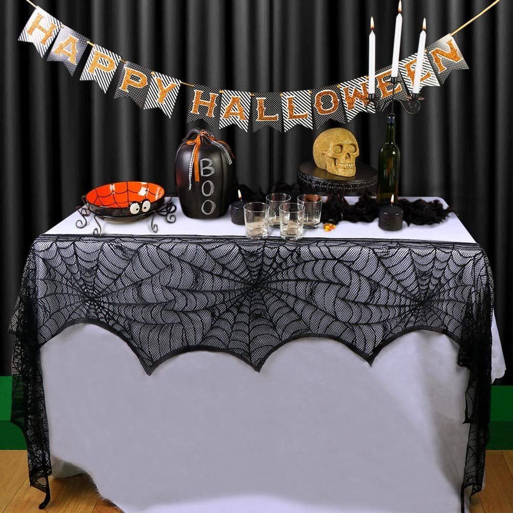 Spinnennetz Dekoobjekt Deko Halloween Halloween Spinnweben GelldG Kamin Deko Decke