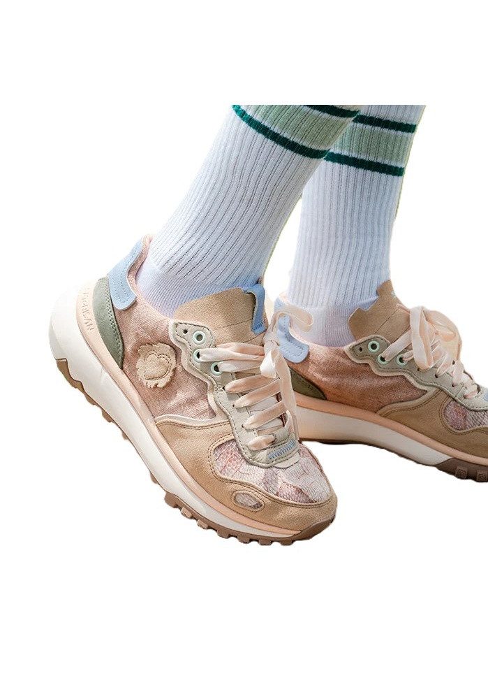 Satorisan Chacrona Metta Lino Whitewisp - pink/beige Damen Sneaker
