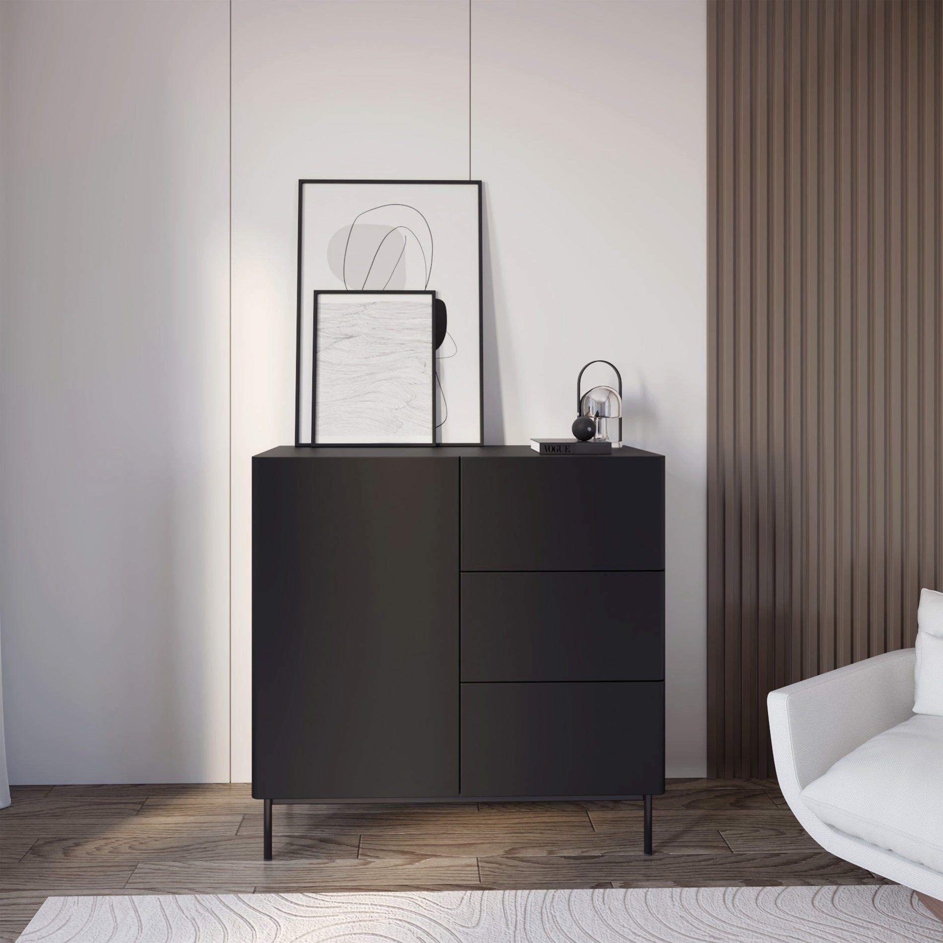 Selsey Sideboard OLIO, 100 cm breit, mit 3 Schubladen