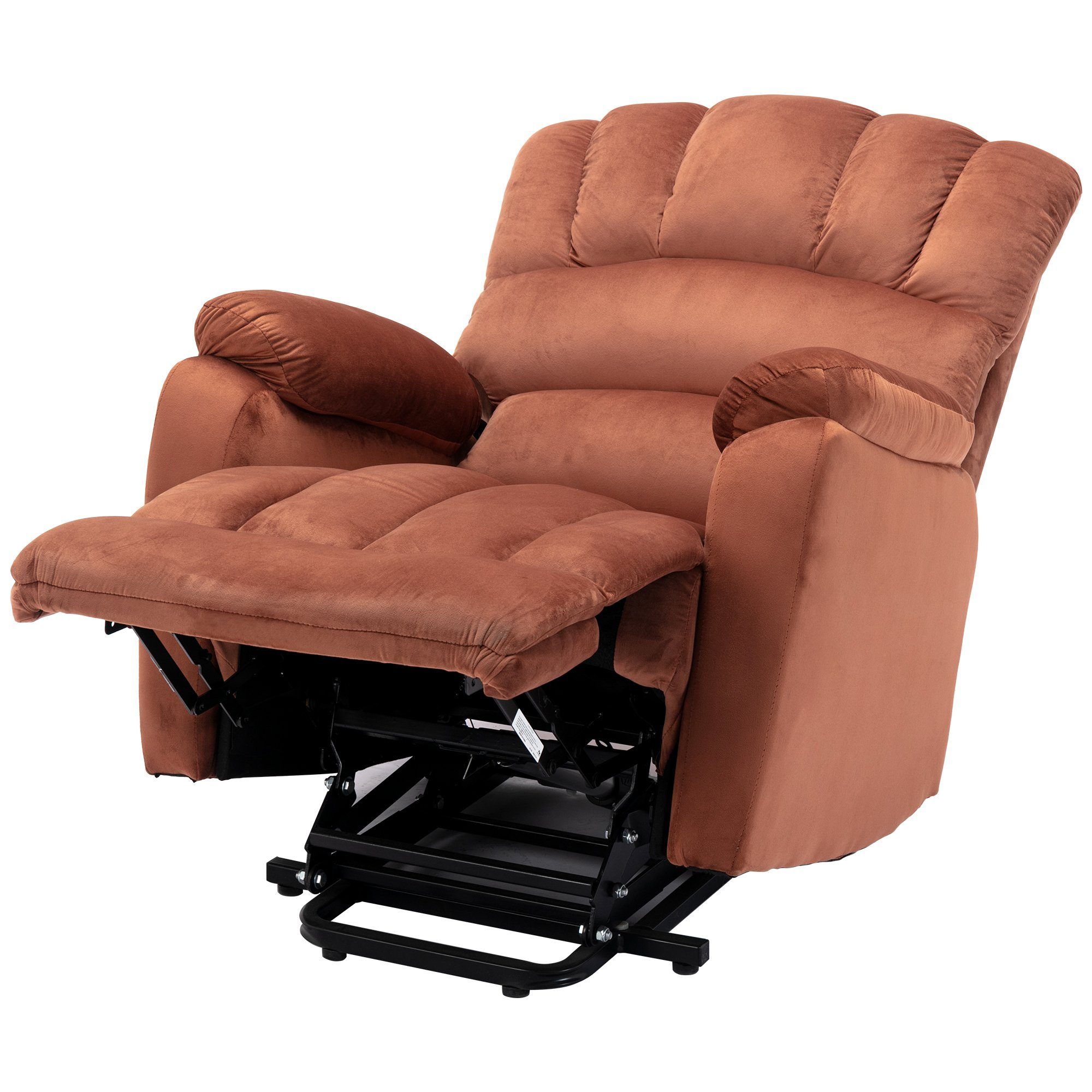 TV-Sessel (Fernsehsessel mit Aufstehhilfe, elektrisch Massagesessel mit Fernbedienung, bis 135 kg belastbar), Relaxsessel mit Liegefunktion, Wärmefunktion und Massagefunktion