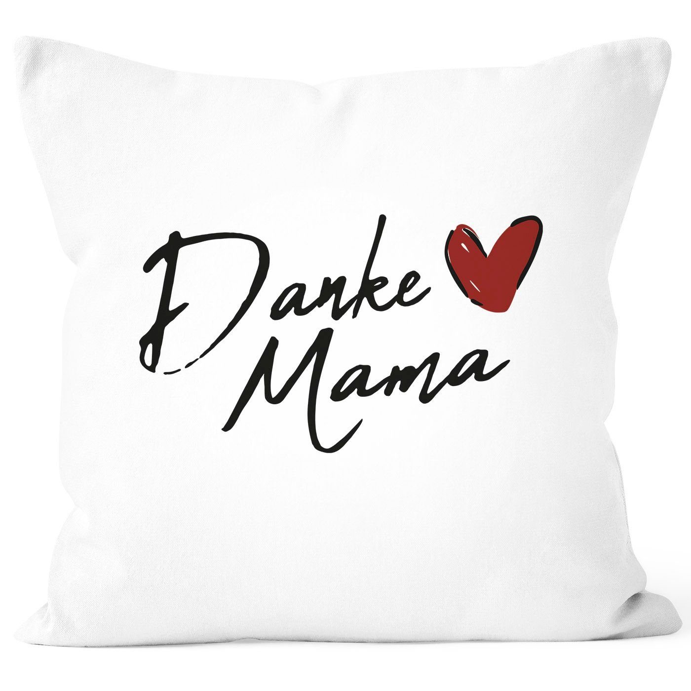 SpecialMe Dekokissen Kissen-Bezug Herz Danke Mama Dankeschön-Geschenk für Mama zum Muttertag oder einfach so SpecialMe®