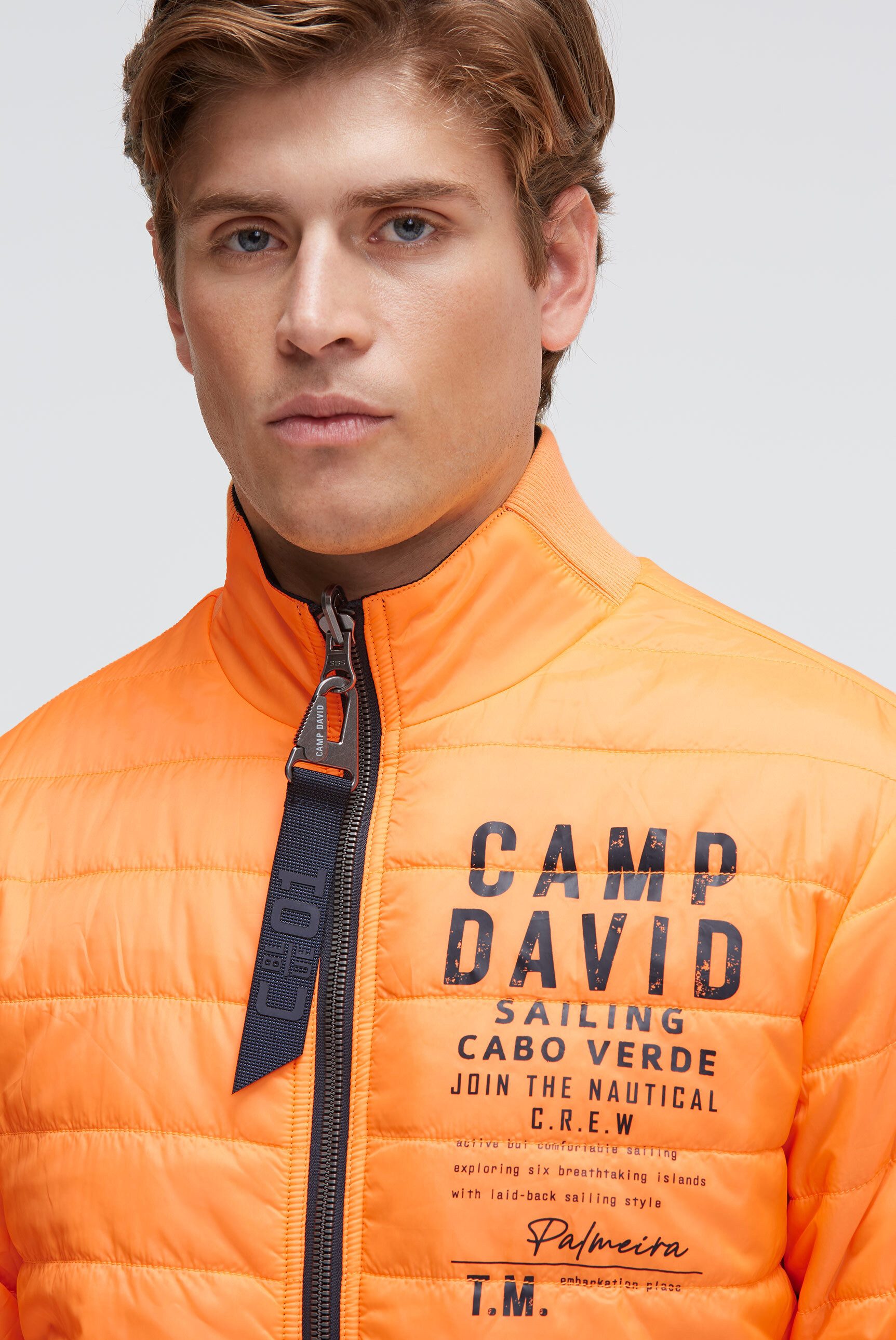 CAMP DAVID Wendejacke mit Rippbündchen im Ärmel