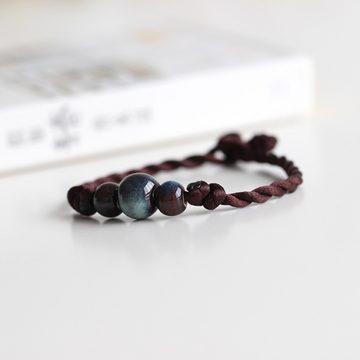 101DIYStudio Wickelarmband Handgefertigt verstellbar mit Perlen aus Porzellan (Geschenk Freundin, Mama oder Schwester)