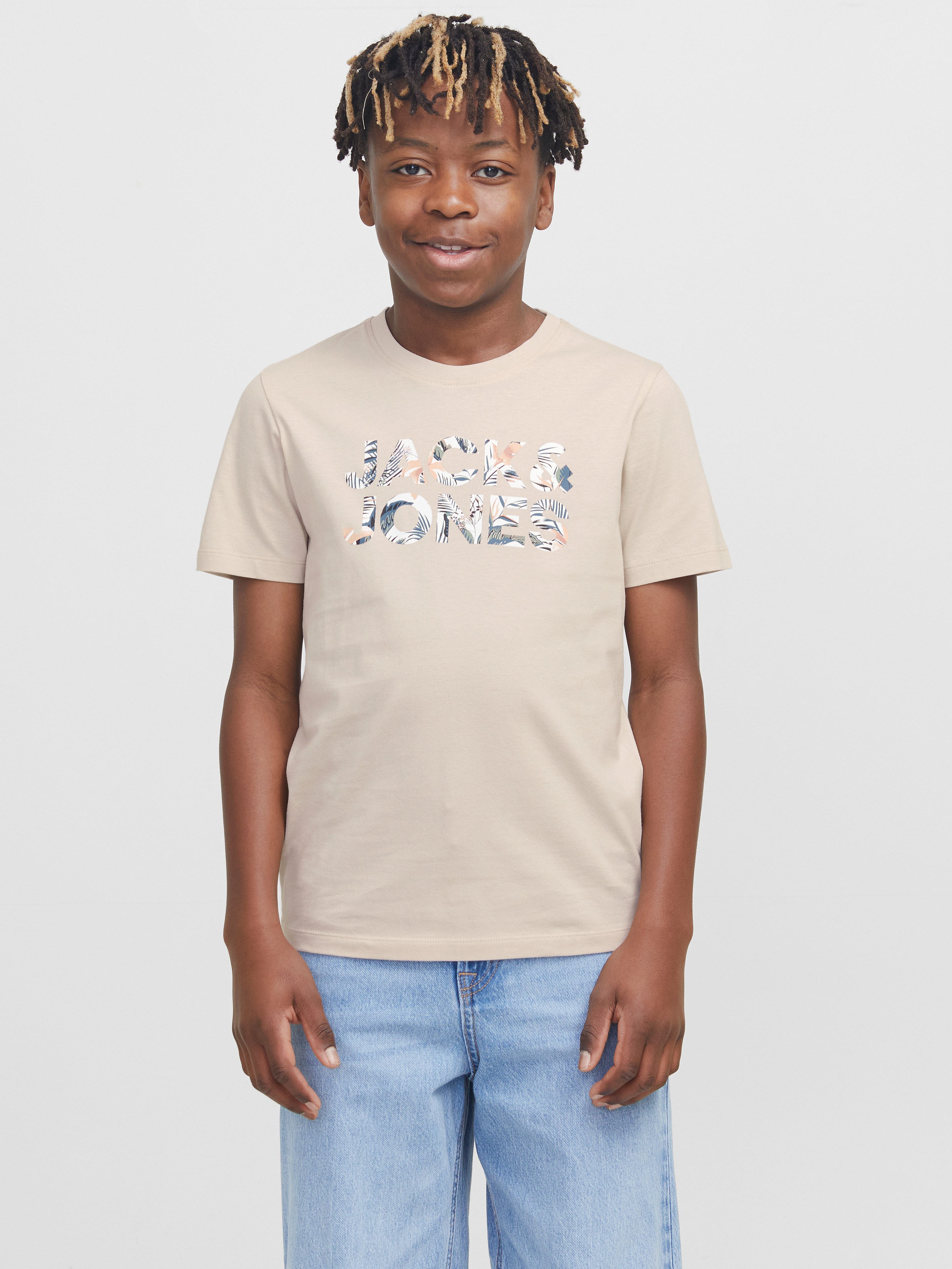 T-shirt JACK & JONES Junior - Logo Avant, 100% Coton, Coupe Classique - Confort Et Style Pour Les Ados