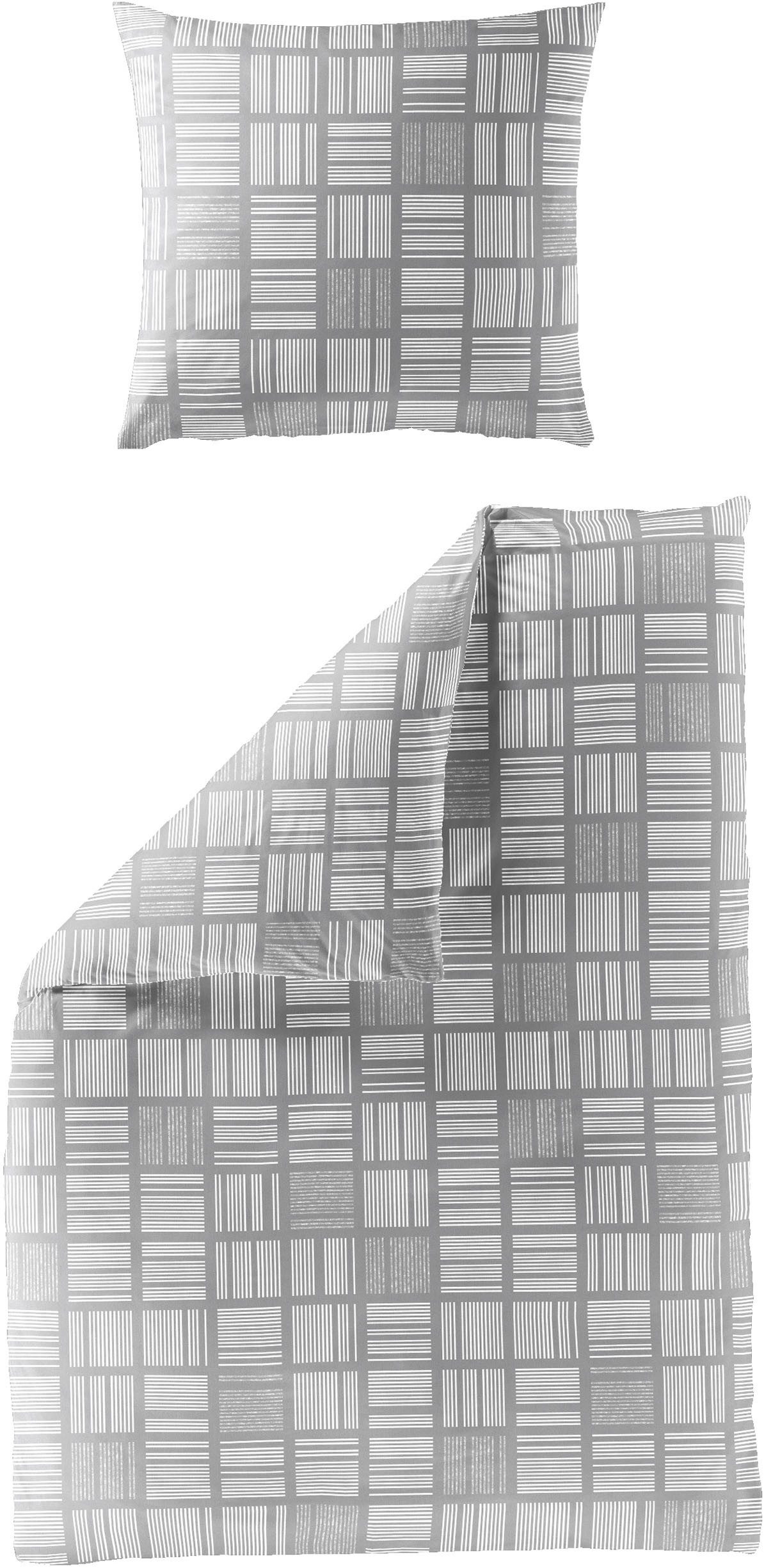 BIERBAUM Bettwäsche 3063, Mako-Satin, 2 teilig, Mako-Satin, 100 % Baumwolle, pflegeleicht