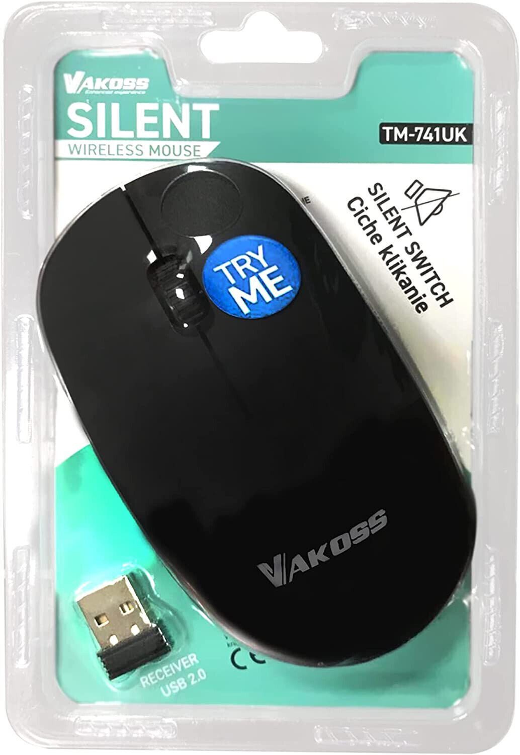 VAKOSS Vakoss TM-741 Silent Optical PC Laptop Maus Maus