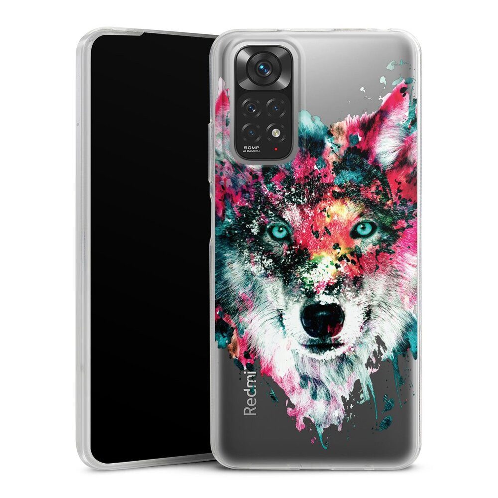 Handyhülle Riza Peker Wolf bunt Wolve ohne Hintergrund