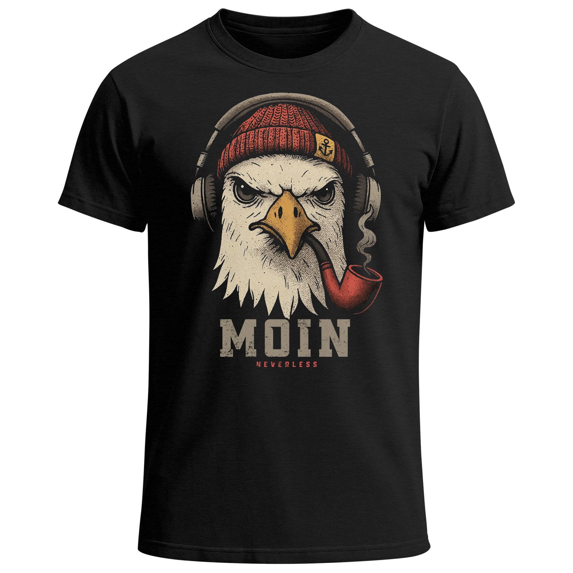 Neverless Print-Shirt Herren T-Shirt Moin Schriftzug günstig online kaufen