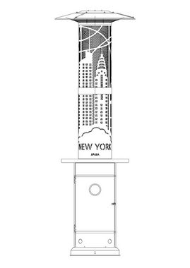 APANA Heizstrahler DESIGN, 11520 W, Modell:New York / Modell:Leaf