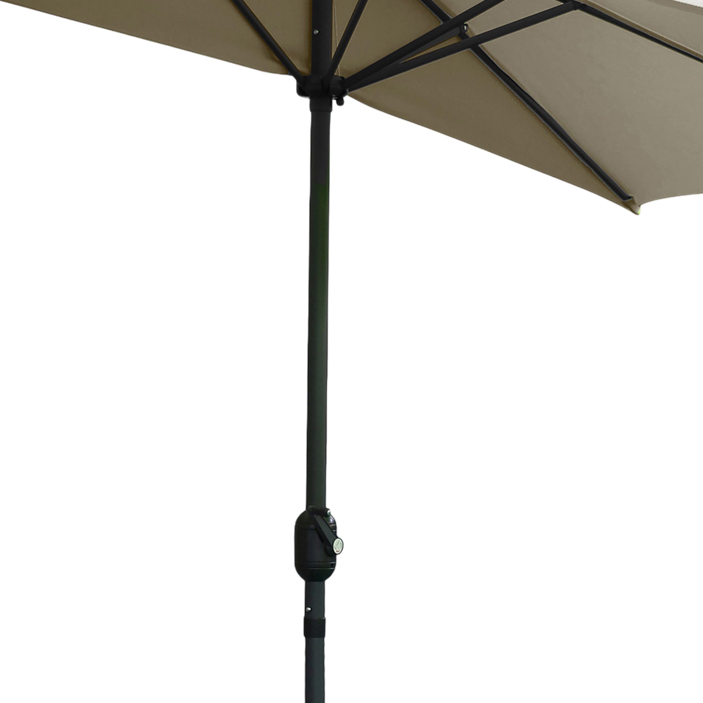 Spetebo Sonnenschirm Sonnenschirm 270 cm mit Kurbel halbrund, LxB: 270x270 cm, Anazhl, Typ, mit Handkurbel