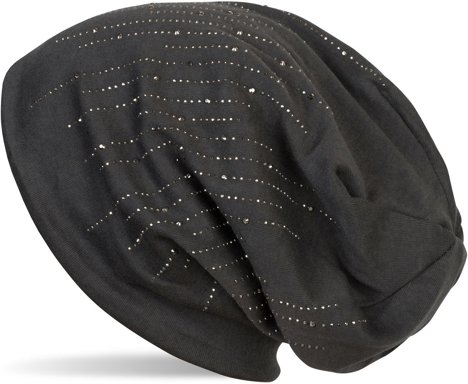 styleBREAKER Beanie Beanie mit Strass Streifen günstig online kaufen