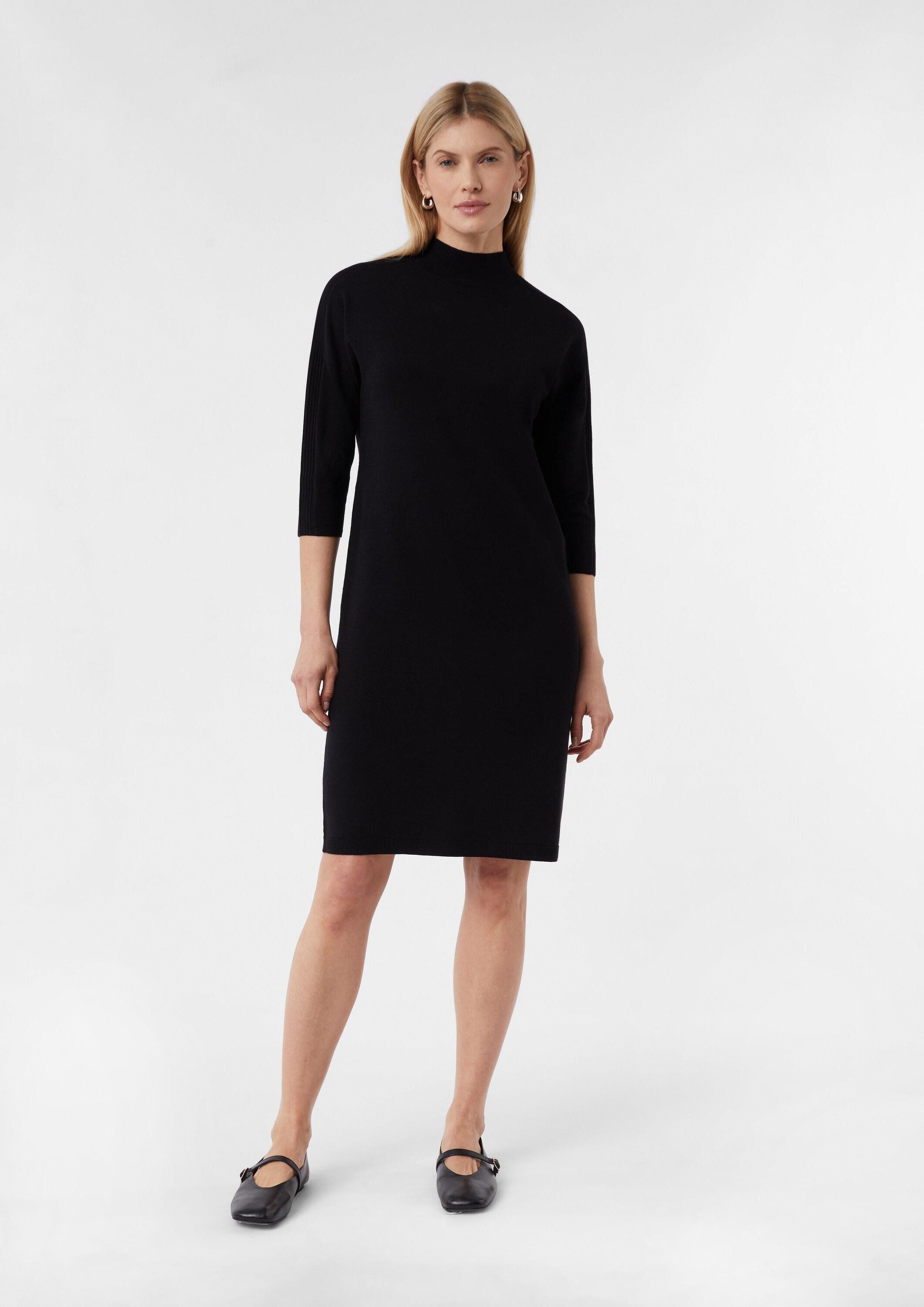 comma Midikleid Kleid Kurzes Strickkleid aus Viskosemix mit überschnittenen Schultern – Bild 5 von 5
