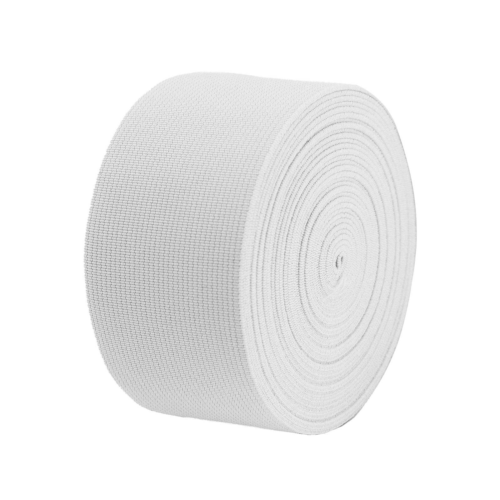 maDDma Gummiband 5m Gummiband 50 mm Gummilitze elastisches Band Bekleidungsgummi, weiß