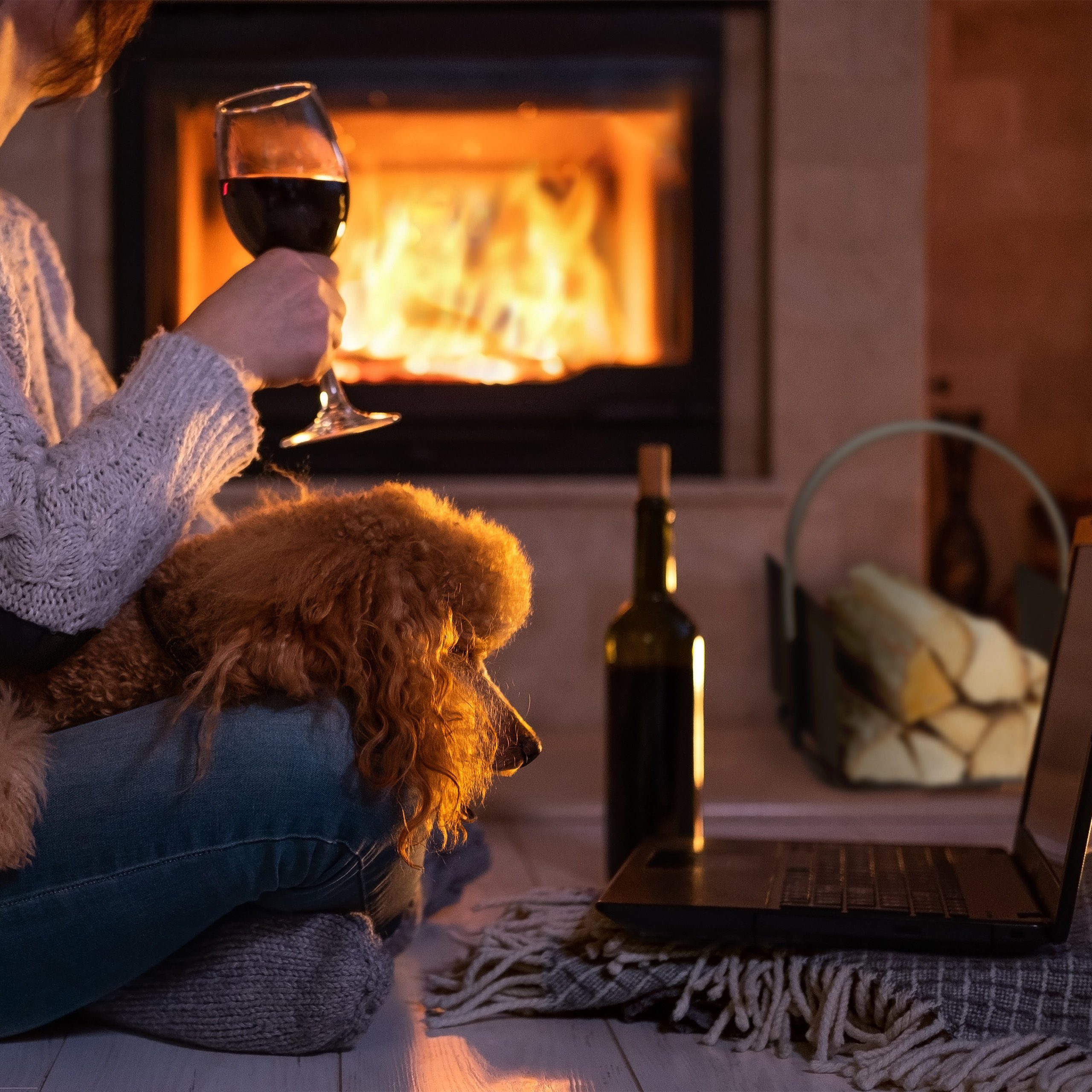 relaxdays Kaminholzkorb schwarz