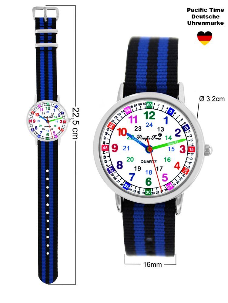 Pacific Time Lernuhr Gratis Armbanduhr Versand Wechselarmband, Match und Mix Quarzuhr - Kinder Set Design
