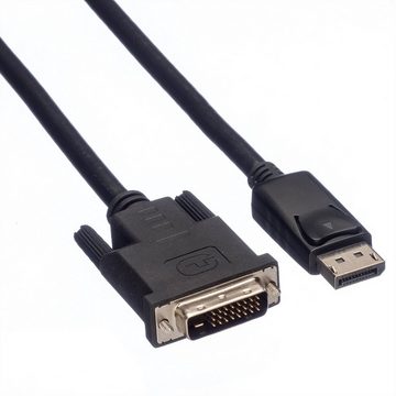 ROLINE DisplayPort Kabel DP ST - DVI ST, LSOH Audio- & Video-Kabel, DisplayPort Männlich (Stecker), DVI-D 24+1, Dual-Link Männlich (Stecker) (100.0 cm)