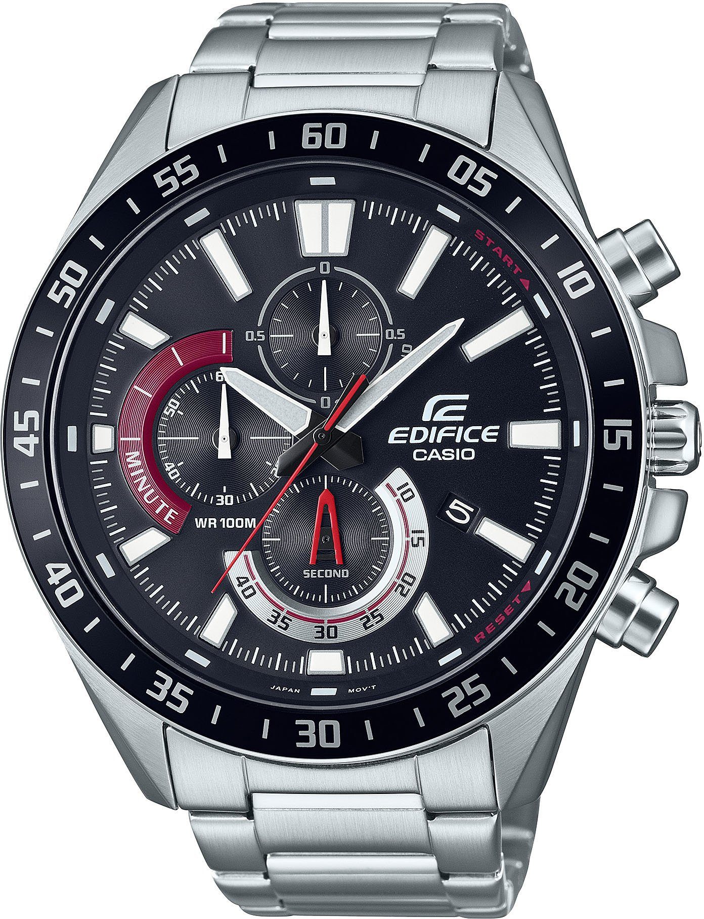 CASIO EDIFICE Chronograph EFV-620D-1A4VUEF, Quarzuhr, Armbanduhr, Herrenuhr, Stoppfunktion, bis 10 bar wasserdicht