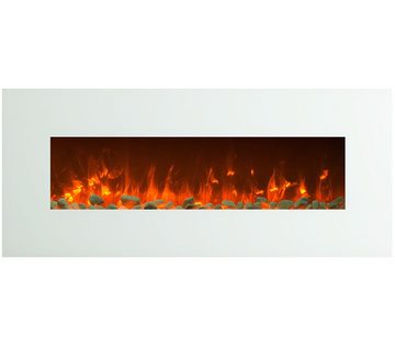 GLOW FIRE Elektrokamin Glow Fire Venus Wandkamin elektrisch mit Heizung, Elektrischer Kamin mit Fernbedienung, Timer, 3 Dekorationen, LED Feuer