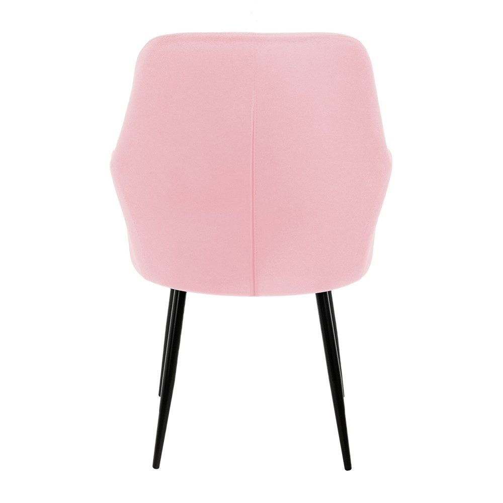 ML-DESIGN Stuhl Esszimmerstuhl ergonomisch & gepolstert, Esstischstuhl mit Rückenlehne (2 St), Wohnzimmerstuhl Rosa Samtbezug Küchenstuhl Polsterstuhl – Bild 4 von 5